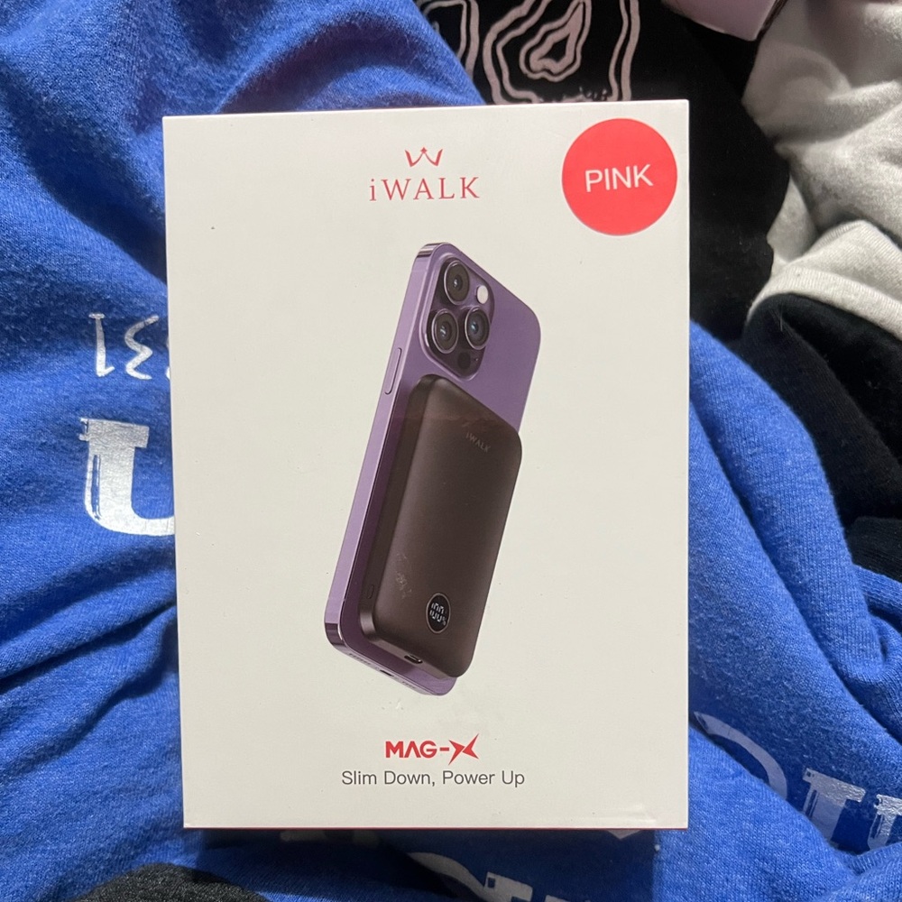 I Walk , Mag-X Pink Power Bank for Cell Phones magnetic